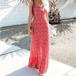 Vici red floral dress